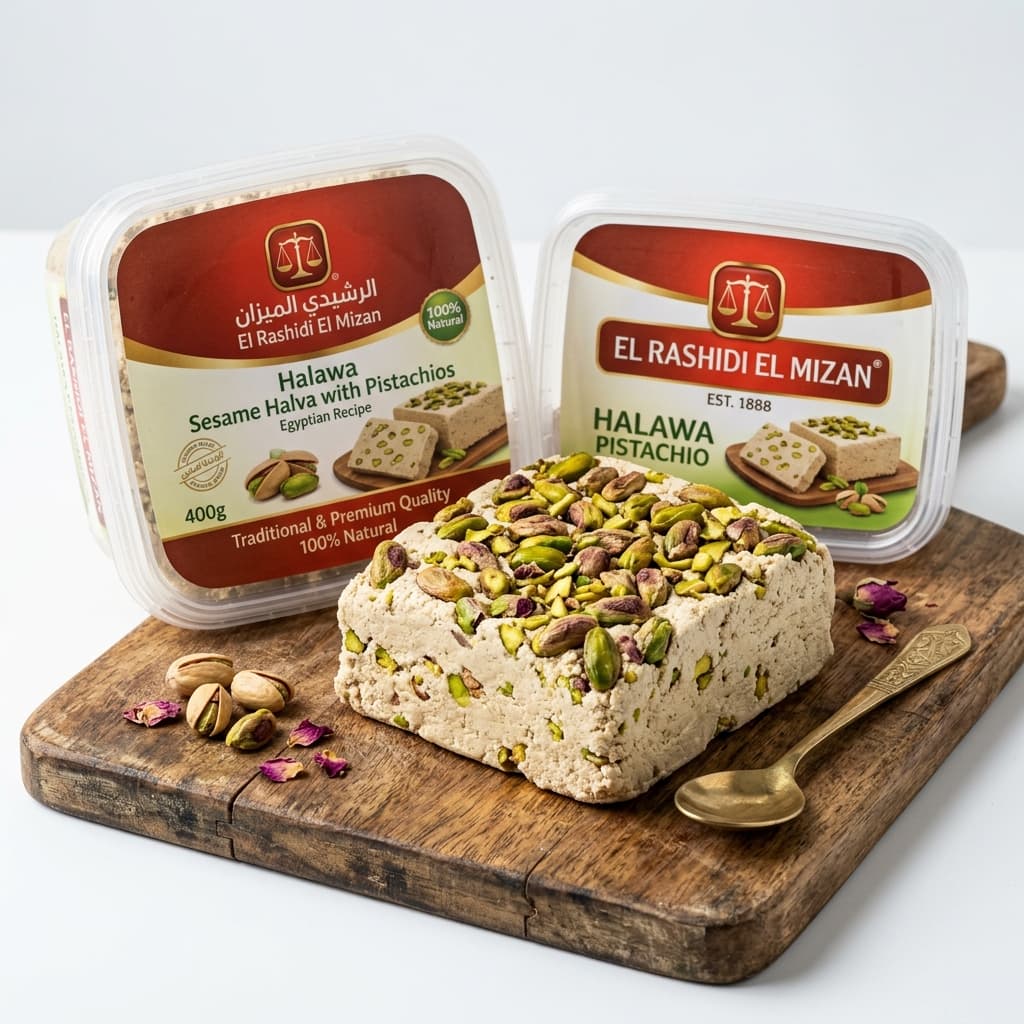 Product Photo: El Rashidi El Mizan Pistachio Halawa 500g